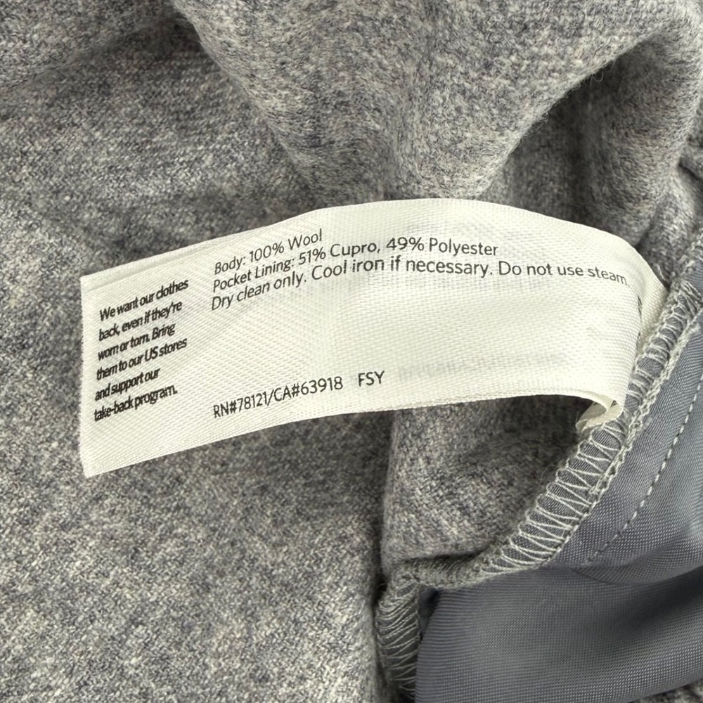 Eileen Fisher Tapered Ankle Pant 3X Moon Grey 100% Wool Plus Size NEW Casual - Picture 4 of 6